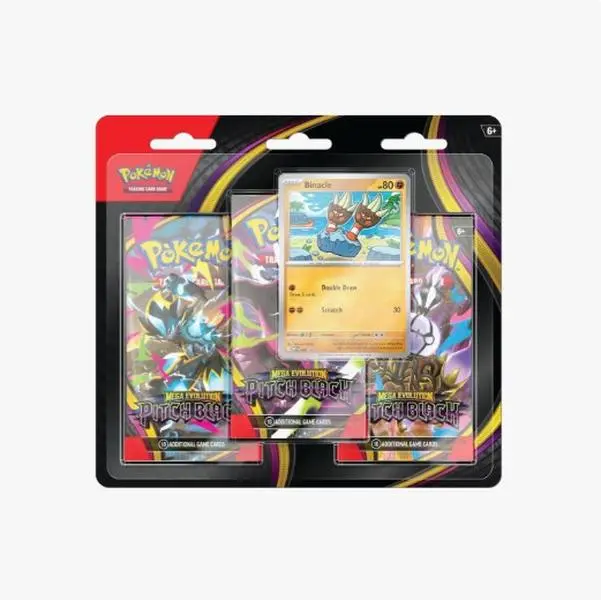 Pitch Black 3 Pack Blister [Binacle] - ME05 - Pokémon TCG - 3 Packs and 1 Promo Card