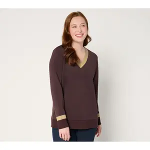 Belle by Kim Gravel ScubaLuxe Everyday Shine Glam Top