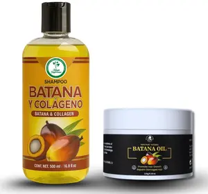 VIRAL Batana Oil Hair Care Set-Shampoo with Collagen, Rosemary & Aloe Vera (16.9 fl oz) + Batana Oil Paste (4.16 oz) Nourishing & Moisturizing Duo–Salt-Free, Paraben-Free–For Dry & Thinning Hair–Men & Women