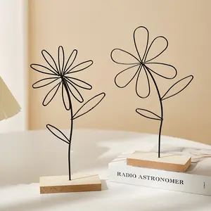 Nordic Iron Art Decorative Board Base TV Cabinet Wine Rack Creative Craft Home Flower Ornament, Living Room Decoration