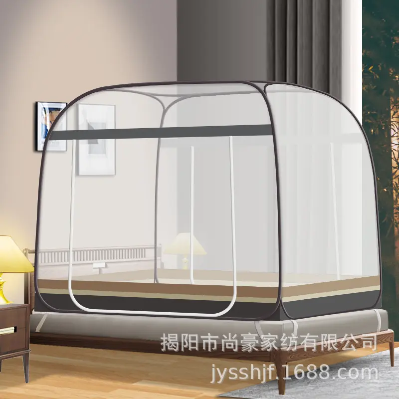 Striped gray double door with fabric edg