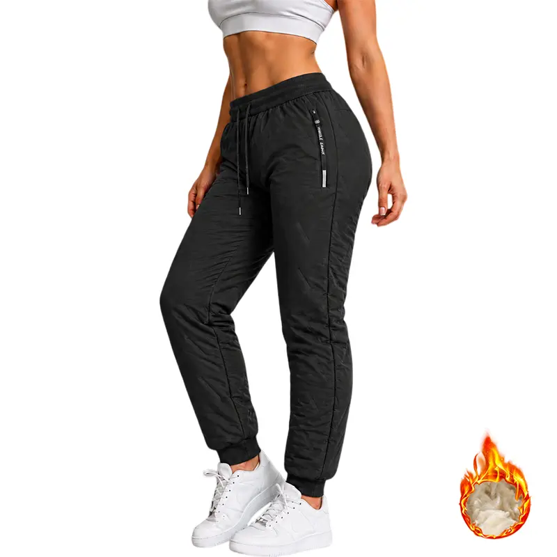 Women’s fleece-lined winter pants | waterproof thermal warm joggers | slim-fit insulated cold-weather pants for outdoor hiking, skiing, and everyday wear | not bulky, fits all body types — women’s clothing