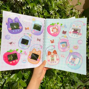 Trinket Reusable Sticker Book | 8.5x11" Transparent Windows Sticker Storage Album to organize your sticker collection
