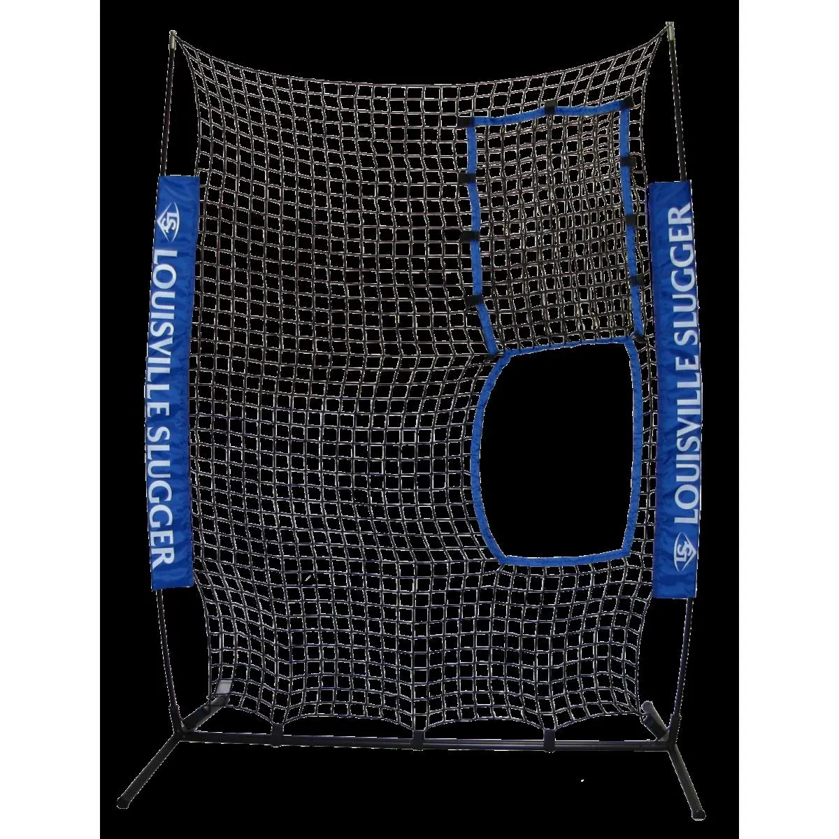 GameMaster Louisville Slugger Flex Net - Black & Blue, Pitching Machine Accessory, Softball Pitching Practice Tool, 10.5 lbs, Quick Setup, Includes Portable Carry Bag