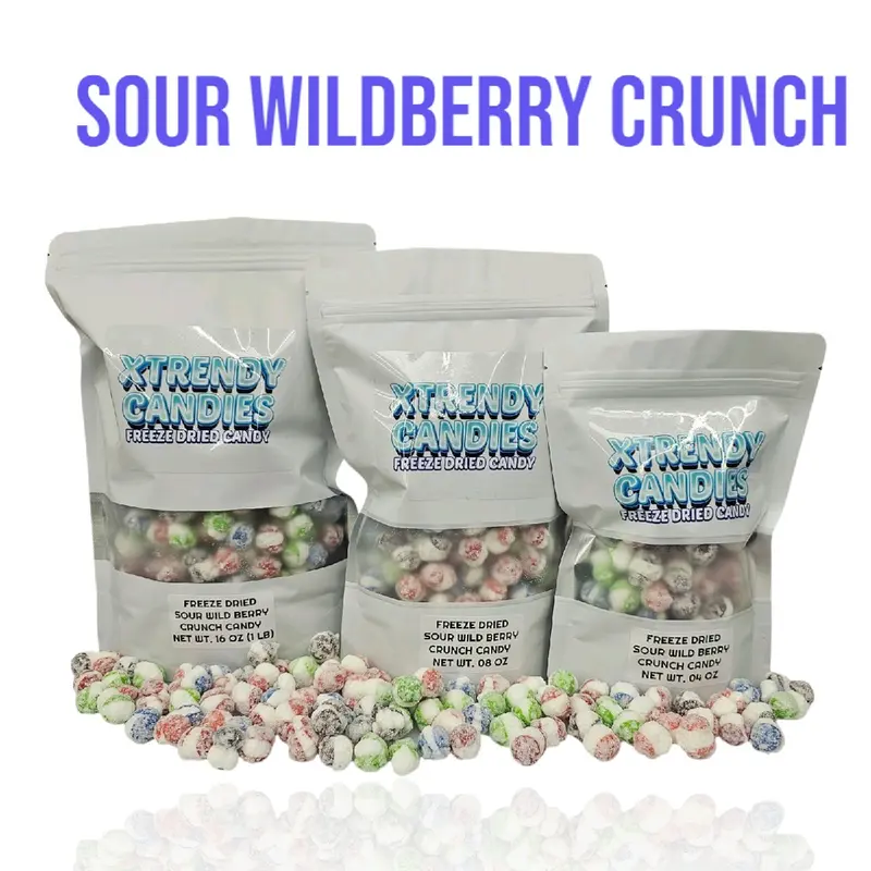 XTRENDY CANDIES sour wild berry crunch freeze dried candy tiktok viral candy crunch sweets Snack Bonbon