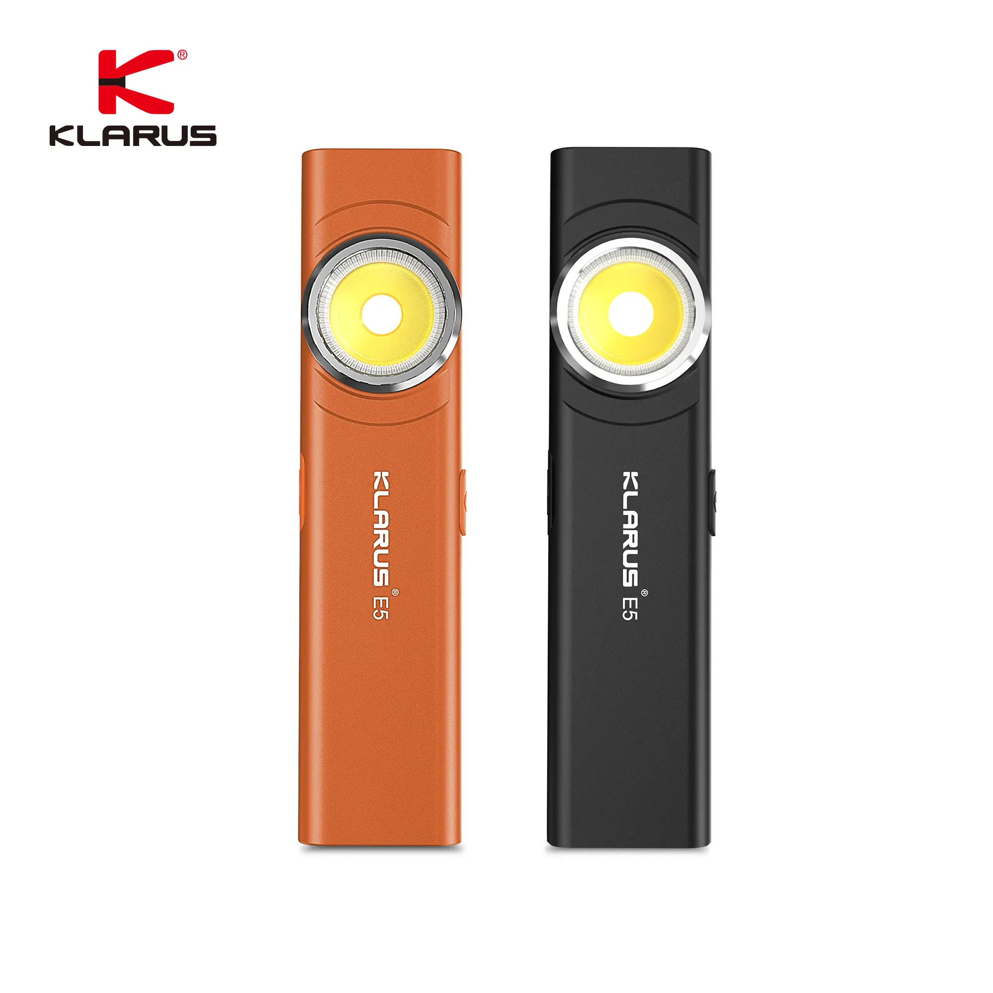 KLARUS E5 Pocket Flashlight | Compact EDC LED Torch, USB-C Rechargeable Multi-Mode Light with Red/Blue Strobe, IPX4 Water Resistant, Dual-Material Design for Camping, Hiking & Everyday Carry