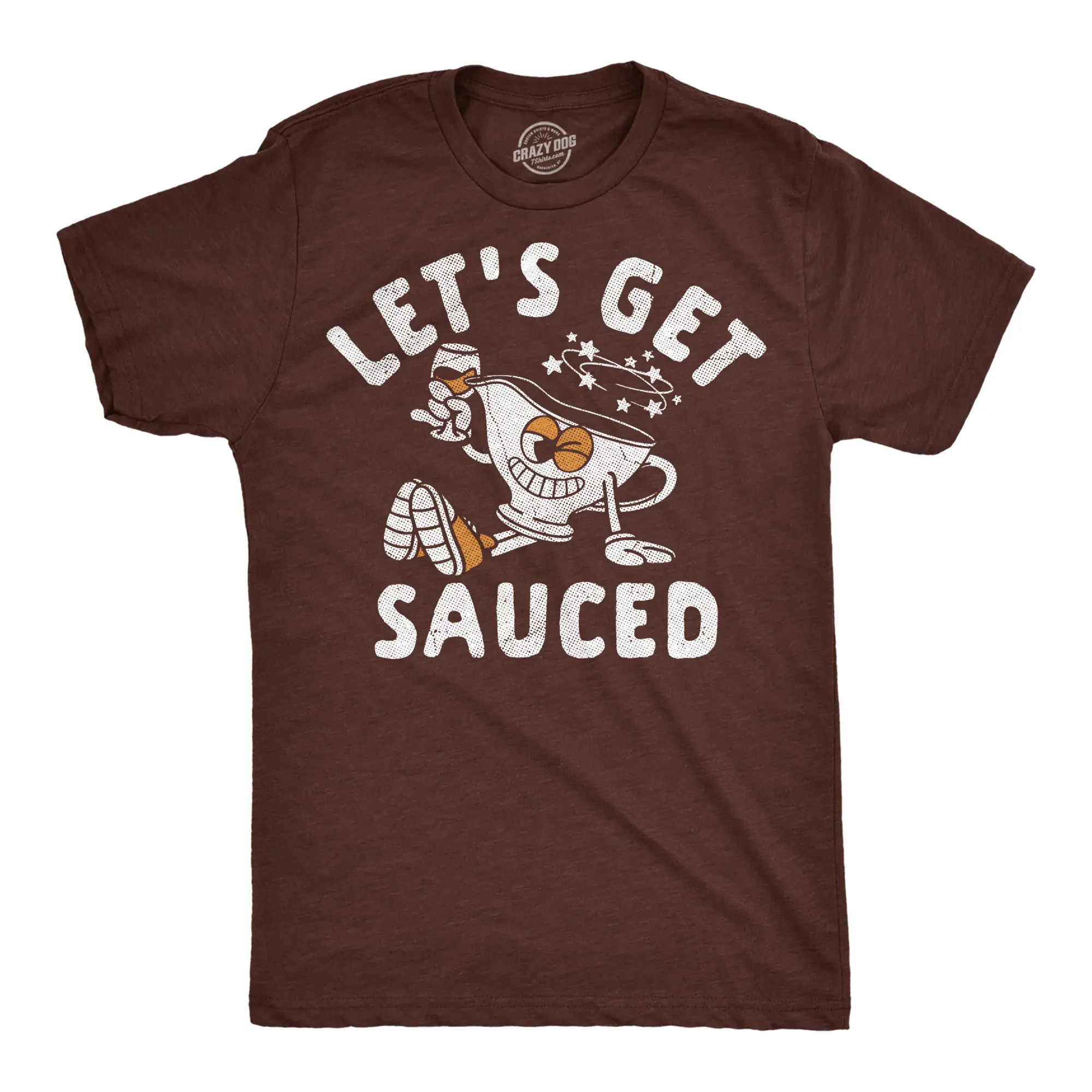 Mens Funny T Shirts Lets Get Sauced Gravy Sarcastic Thanksgiving Dinner Graphic Novelty Tee For Men Mens Funny T Shirts Cool Vintage Fashion T-Shirt Gift Classic Menswear Thanksgiving Apparel for Men Funny Brown -