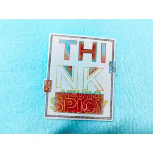 Think Neurospicy Sticker – Clear Waterproof & Weatherproof Vinyl Decal