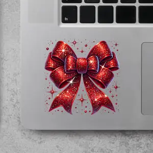 Retro Coquette Bow Christmas Tree Cake Christmas Vibes 2x2 inches Cut Out Sticker