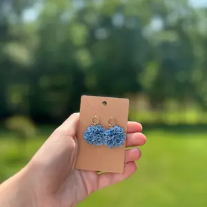 Hydrangea Clay Earrings