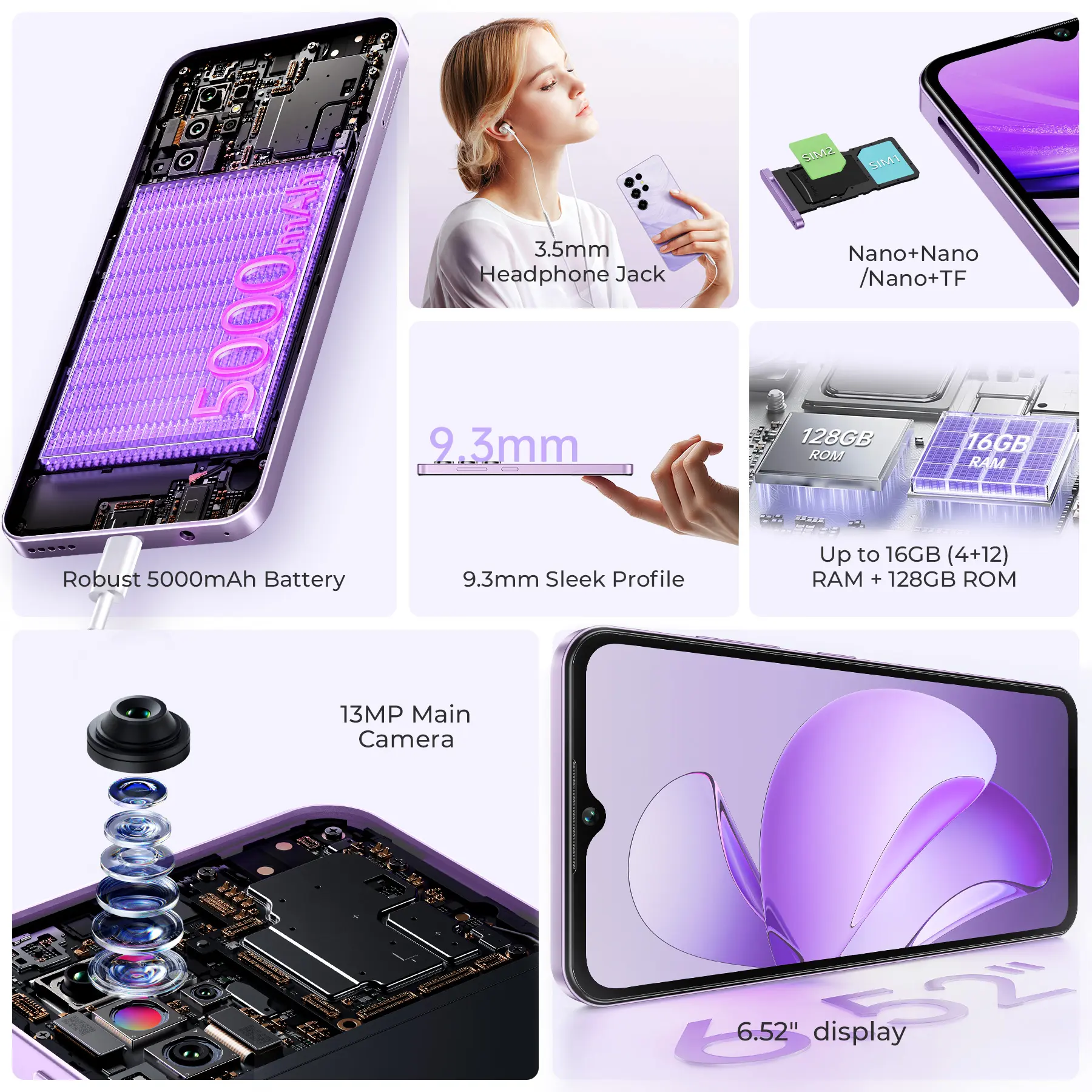 OUKITEL C2 Unlocked Smartphone – 16GB + 128GB , 13MP and 5MP