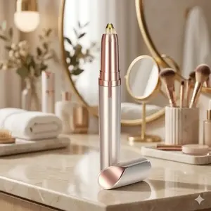 USB Rechargeable Mini Electric Eyebrow Trimmer for Women - Painless Facial Hair Remover Set with Rotary Blade, Type-C Fast Charge, Portable Lip Pen, Waterproof Design, Ergonomic Grip, Low Noise, Hypoallergenic, Multi-Scene Use, Brow Shaper