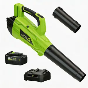 Wireless Leaf Blower, Adjustable, Lightweight, Battery Powered Leaf Blower with 2×2.0Ah Batteries & Charger, 550CFM 130MPH for Lawn, Patio, Wet & Dry Leaves，Equipped with LED Lighting