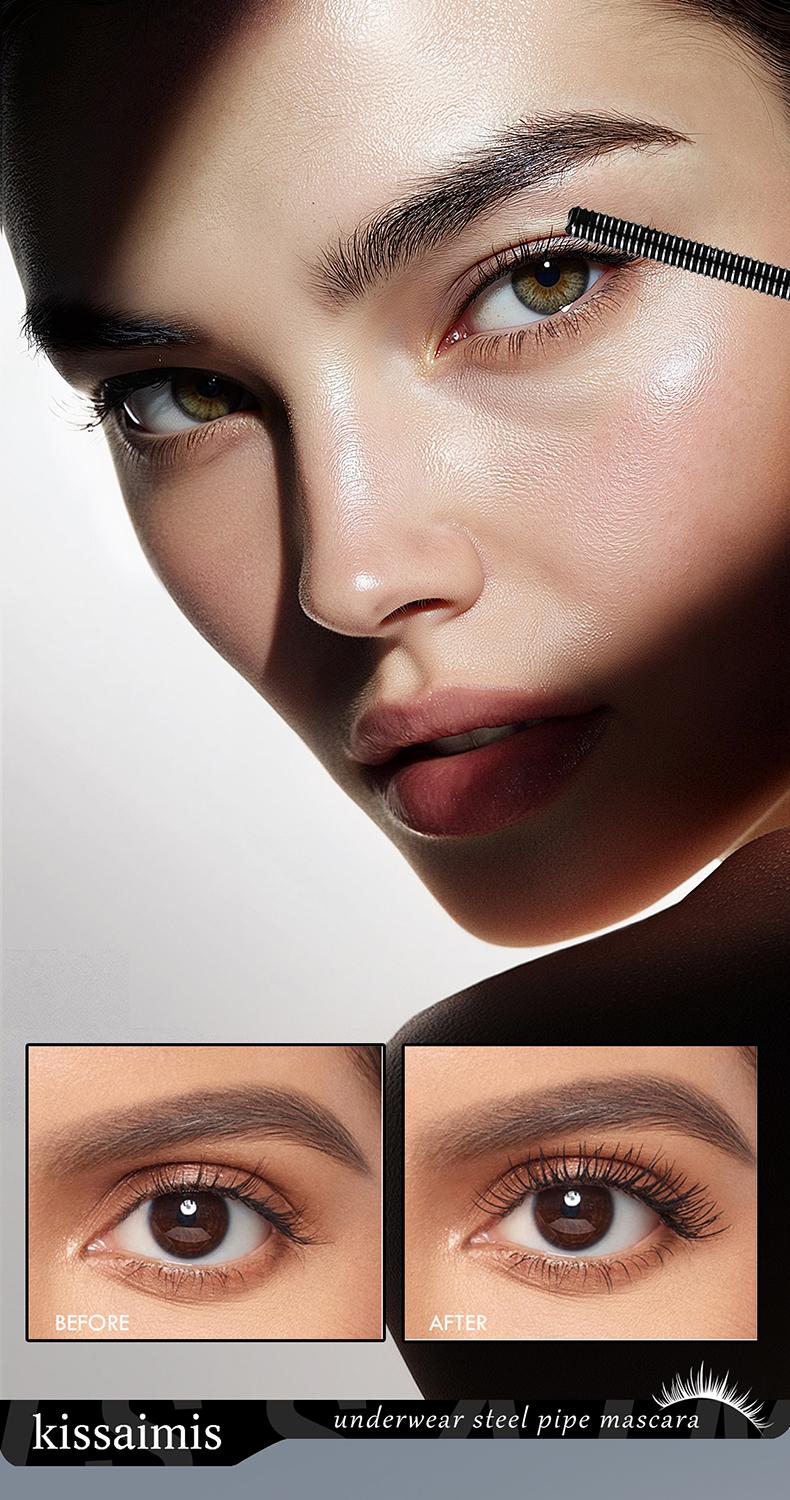 2-Pack Viral Mascara – Get Long, Full, Curled Lashes in Seconds, Waterproof & Smudge-Proof | Effortless Everyday Quick Makeup