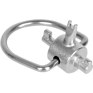 HVAC Tools, Locking Cap Key for Refrigerant Safety Caps, Universal Triple Use Multi Key for Refrigerant HVAC Locking Caps, Tamper Resistant (3 Bits)