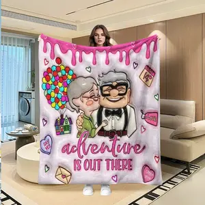 Creative Digital Print Flannel Blanket, Thanksgiving Valentine Christmas Gift, Holiday Throw Rug Wall Shawl Sofa Bed Cover Outdoor Travel Multi-Purpose