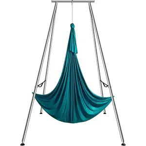 VEVOR Yoga Stand Frame, Max 441-551 lbs Load Swing Stand, Triangular Structure Aerial Rig, Aerial Silk Stands with Yoga Hammock, Standard Height-Adjustable VersionVEVOR Super Brand Day