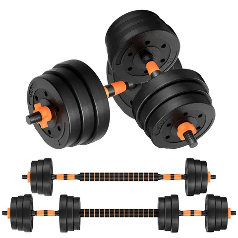 Adjustable dumbbell set,22/44/66lbs Free Weights set Used as dumbbells and Barbell, Fitness Exercise for Home Gym Suitable for Men/Women