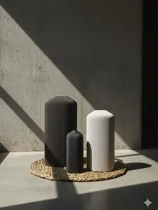 Ribbed "RIBBLA" Vase | Modern Minimalist 3D Printed Home Decor