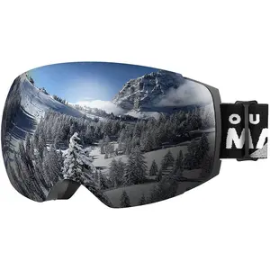 Outdoormaster Ski Goggles PRO - Frameless, Interchangeable Lens 100% UV400 Protection Snow Goggles for Men & Women OutdoorMaster