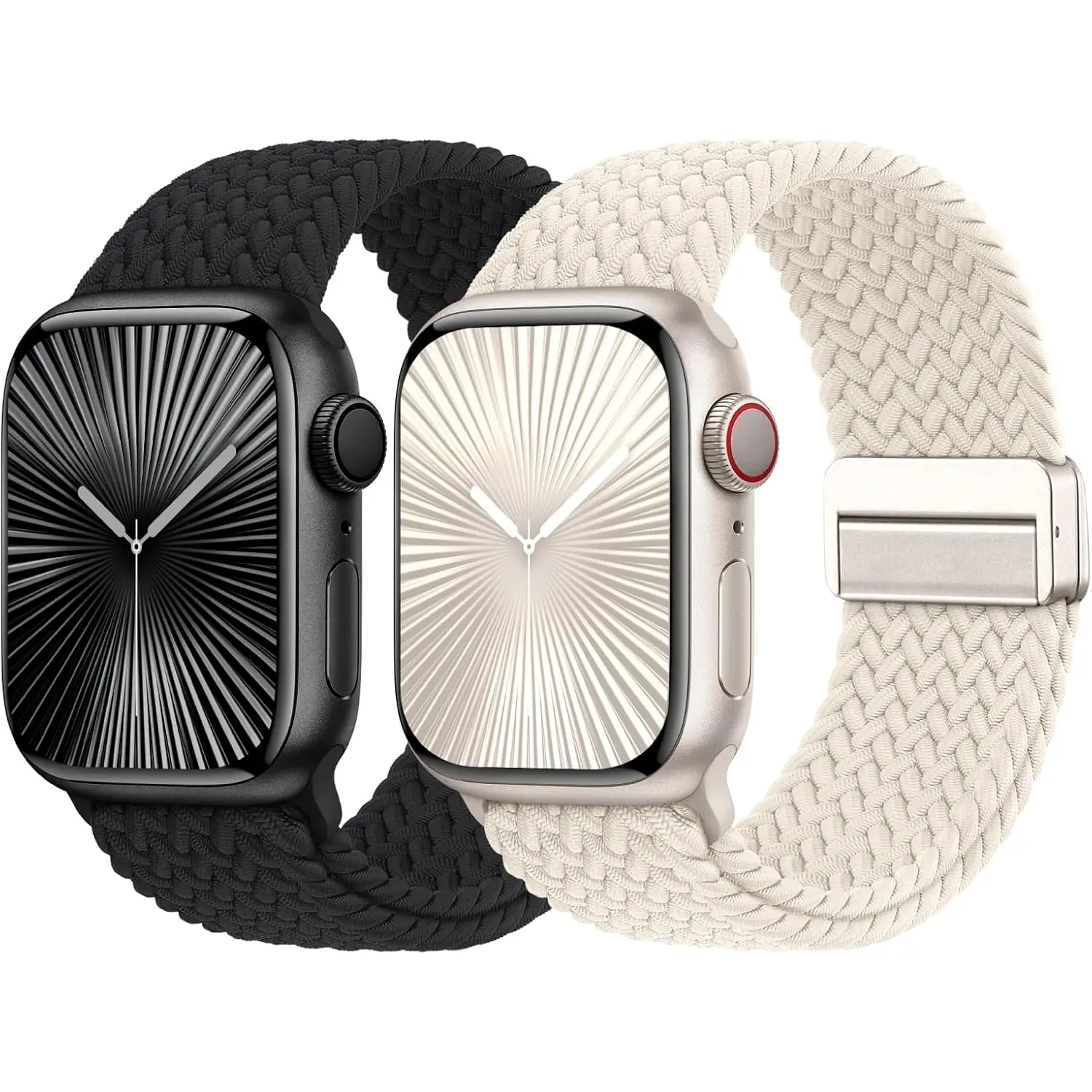 Elegant Starlight Magnetic Braided Nylon Apple Watch Band, Lightweight Breathable Woven Replacement Bracelet, Perfect Birthday Valentine’s Day Gift for Women