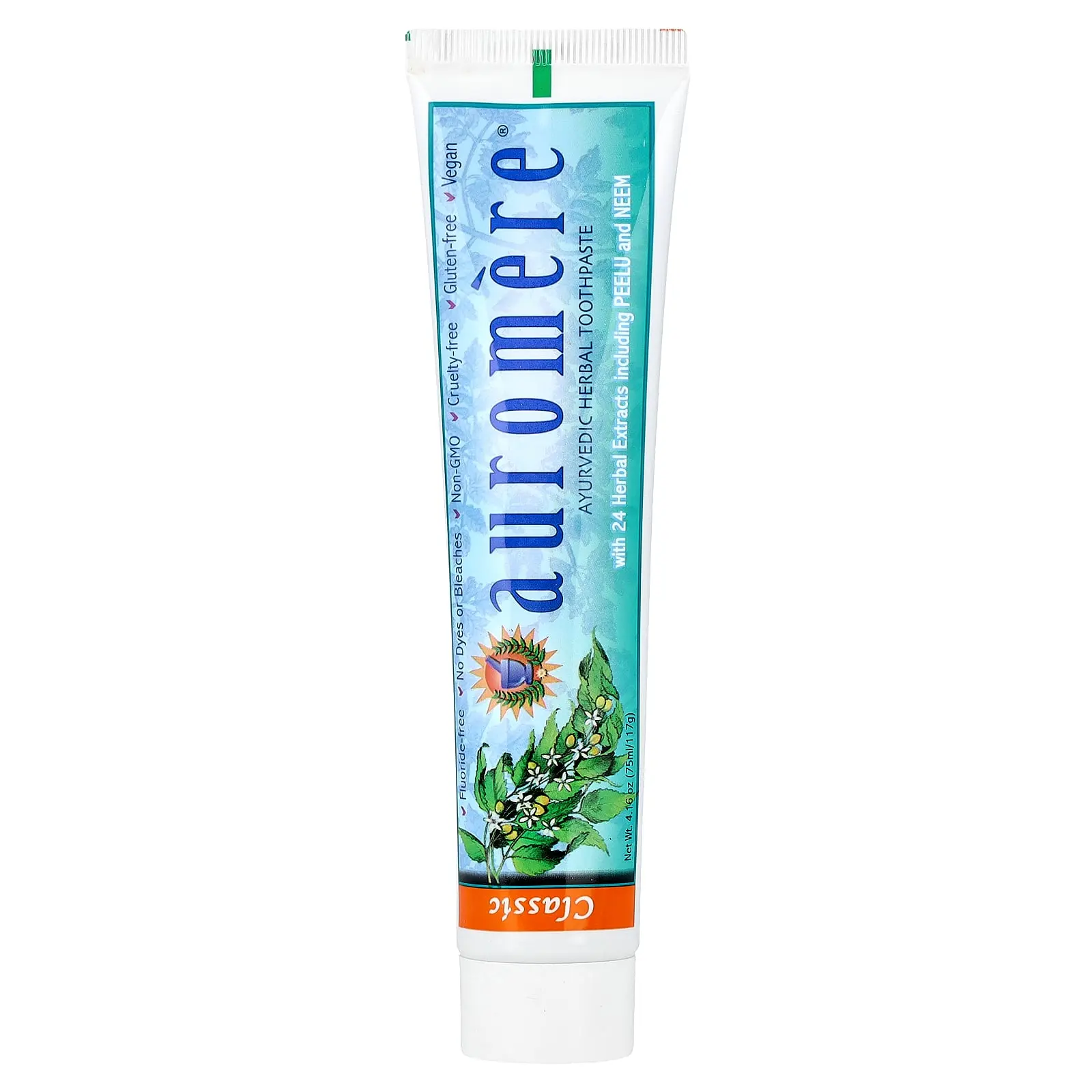 Auromere Ayurvedic Herbal Toothpaste, Classic, 4.16 oz (117 g)