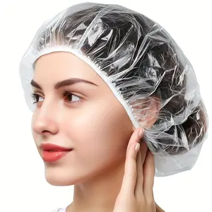 Transparent Plastic Shower Caps, High-Quality Disposable Hair Protection Hats for Bathing, Travel & Salon Use, Hygienic Bathroom Accessories, Shower Essentials