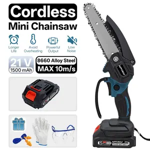6-inch Mini Chainsaw Cordless,Upgraded High-Hardness Chain  Lightweight One-Handheld Electric Power Chain Saw with 2 Batteries, for Tree Trimming Wood Cutting, Best Gifts for Father, Dad, Husband, Men, HIPPCRON Brand