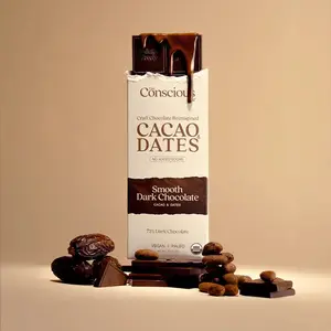 Smooth Dark Chocolate Sweetened With Dates – No Refined Sugar