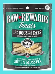 NWN Raw Rewards FD Green Lipped Mussel 2.0Oz Freeze Dried Dog Treats