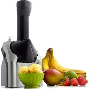 Classic Frozen Fruit Soft Serve Maker for Healthy Vegan and Dairy-Free Treats, 200W Silver Machine with 36 Recipes, BPA Free, Easy to Clean, Quick and Simple to Use
