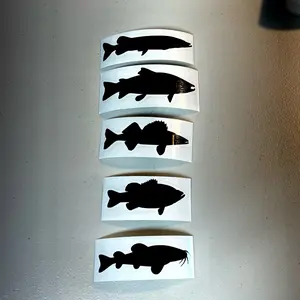Five Freshwater Trophy Fish Decals
