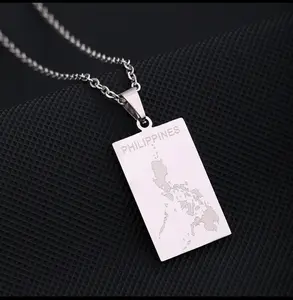 Philippines Map Necklace for men and women
