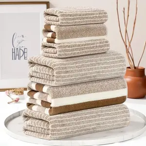 6-Piece Bath Towel Set, Includes 3 Hand Towels & 3 Bath Towels, High Absorbency Quick-Dry, Ultra Soft, Premium Towel Set, Ideal Family Pack for Daily Use