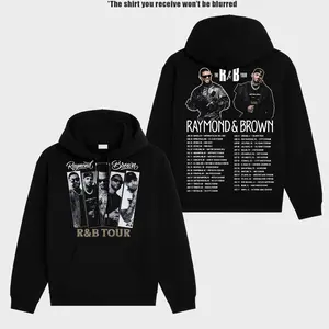 (Ver 6) Raymond & Brown Tour 2026 Unisex Oversized Premium Cotton Hoodie Sweater T-Shirt, The Team Breezy Hoodie Sweater T-Shirt , Vintage Music Merch Sweatshirt Hoodie T-Shirt, Music Rap Style, New Album Gift For Fans