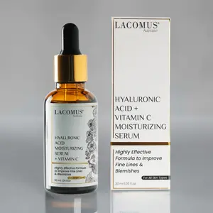 Hyaluronic Acid + Vitamin C Moisturizing Serum for Fine Lines and Blemishes - Moisturizing Formula for Youthful Skin.