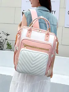 Ladies' fashionable, simple, casual, retro backpack is a must-have for mothers. It is suitable for daily commuting, outdoor travel, and multifunctional practical backpack
