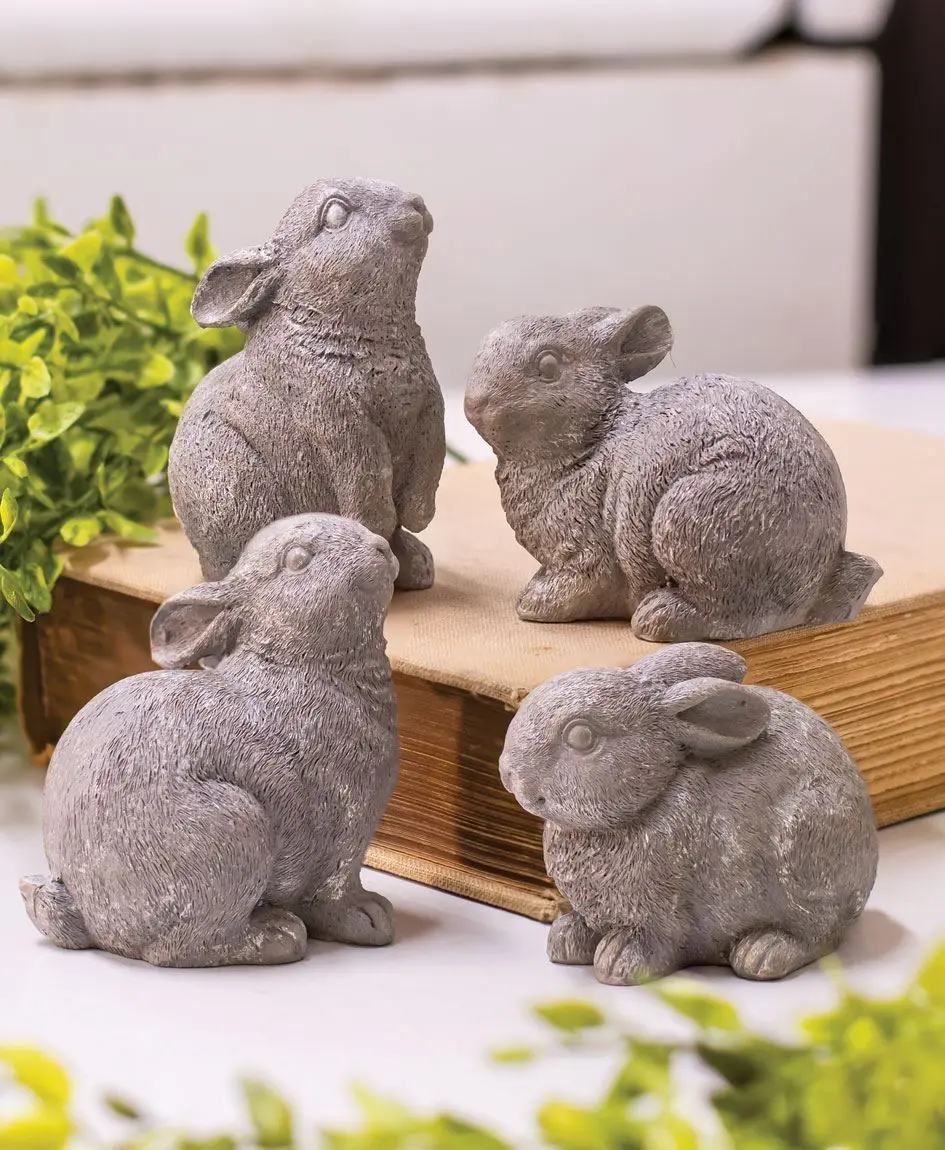 Gray Resin Bunny
