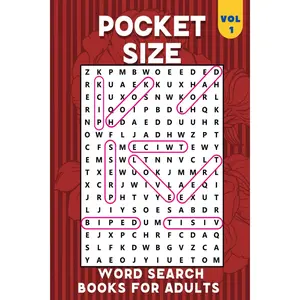 Pocket Size Word Search Books for Adults: 4x6, 102 Puzzles Large font- Easy,Small, Mini,Compact,Travel Size Word Search Puzzle Books for Ad