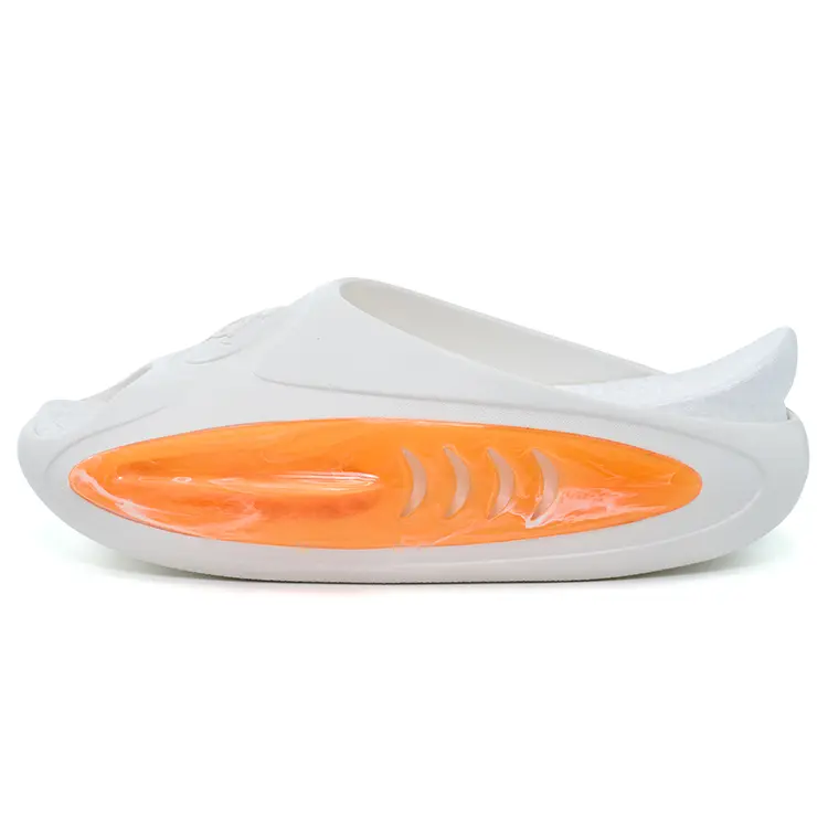 RIGORER Shark2 Slides Lightweight EVA Cushion Support Sandals for Summer 'White/Orange' [Z324160507-1]