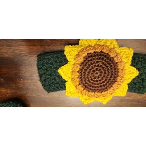Sunflower Fields Forever Headband in Emerald Green