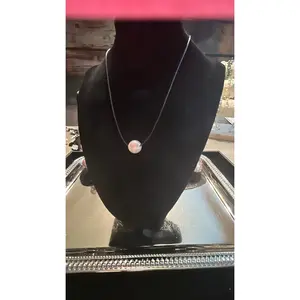 Single Edison on leather cord necklace