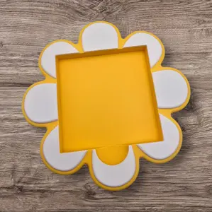 Flower 3D Printed Sticky Note Holder Desk Accessory Office Decor, Back to School, Teacher Gift Design Lightweight Durable Handmade PLA Material