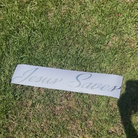 Jesus Saves Decal - Simple Text Design for Your Needs