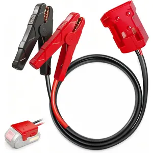 Battery Jump Starter Jumper Cable Clamps for Milwaukee M18 18V, 8AWG 6.3FT Auto Booster Cable for Jump Starting Car Cable Power Tool Line(Battery not Included)