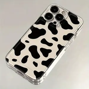 Full screen cow pattern, anti-drop, anti-slip TPU full lens mobile phone protective case, suitable for iPhone 17 16 15 14 13 12 11 XS X and other series models, can be given as a gift to friends or family