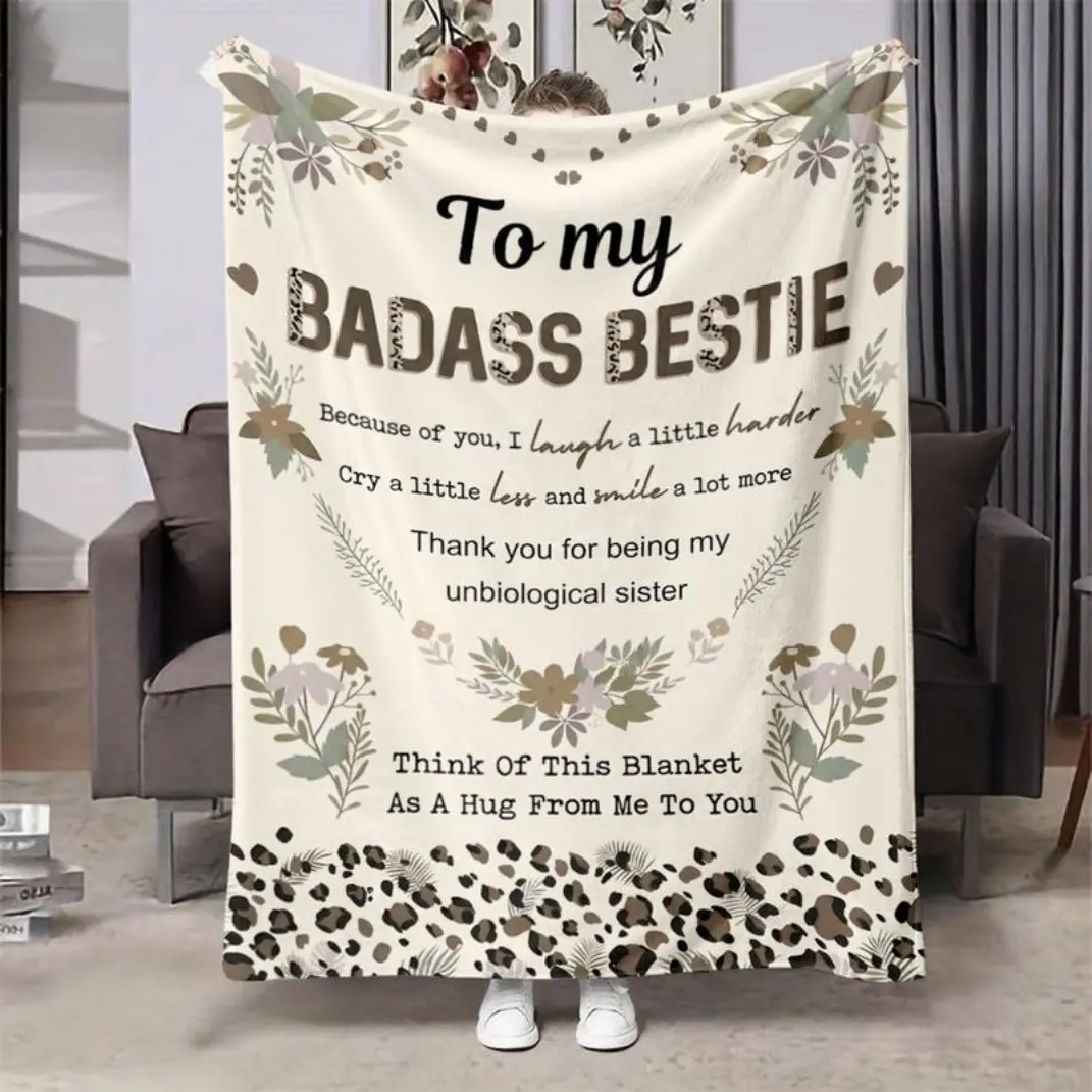Flannel High-Definition Printed Blanket, Sister Gift, BFF Gift, Best Friend Gift, Gift, Decor, Suitable for Sofa, Bed, Travel, Outdoor, Comfortable, Office, Flannel Blanket, Small Cover, Nap Mat, Air Conditioning Blanket.Thin Blanket Dream Workshop