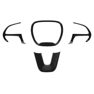 Steering Wheel Steeringwheel Decor Cover Trim For Dodge Challenger & Charger 2015+ & Durango 2014+ Car Interior Accessories Uv Coating Gloss Polyurethane