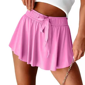 Mntaor Women's Casual Drawstring Tie High Waist Lined Tennis Skorts with Tie Detail, Ideal for Casual Outings and Versatile Wear