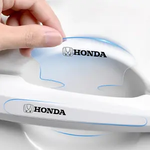 8pcs Transparent Car Emblem Door Handle Protector Stickers Protection Film Accessories For Honda Civic WR-V Ny1 CR-V Accord Freed Passport Vezel Odyssey CITY Insight Pilot Elevate BR-V N-ONE HR-V Fit Jazz Prologue Ridgeline Shuttle